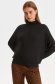 Black women`s blouse loose fit with turtle neck from elastic fabric 1 - StarShinerS.com