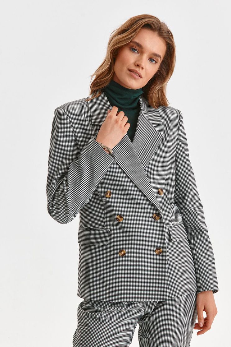 Blazers, Grey jacket cloth straight with chequers - StarShinerS.com
