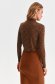 Brown sweater with turtle neck tented thin fabric knitted 3 - StarShinerS.com
