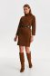 Brown dress cloth with turtle neck straight 2 - StarShinerS.com