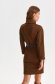 Brown dress cloth with turtle neck straight 3 - StarShinerS.com