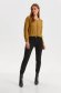 Yellow sweater knitted with v-neckline loose fit 2 - StarShinerS.com