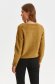 Yellow sweater knitted with v-neckline loose fit 3 - StarShinerS.com