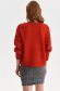 Red sweater loose fit knitted neckline 3 - StarShinerS.com