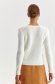 White sweater knitted loose fit neckline 3 - StarShinerS.com