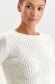 White sweater knitted loose fit neckline 5 - StarShinerS.com