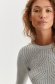 Grey sweater loose fit knitted neckline 5 - StarShinerS.com