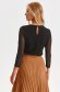 Bluza dama din tul cu aplicatii din plumeti neagra cu croi larg - Top Secret 3 - StarShinerS.ro