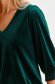 Green women`s blouse velvet loose fit with v-neckline 5 - StarShinerS.com