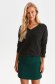 Black sweater knitted loose fit from fluffy fabric 1 - StarShinerS.com