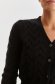 Pulover tricotat negru cu decolteu in v si inchidere cu nasturi - Top Secret 5 - StarShinerS.ro