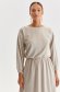 Beige women`s blouse short cut loose fit jersey 2 - StarShinerS.com