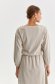 Beige women`s blouse short cut loose fit jersey 3 - StarShinerS.com