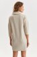 Peach dress knitted with turtle neck loose fit 3 - StarShinerS.com