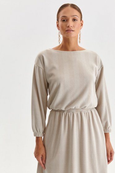 Blouses, Cream women`s blouse short cut loose fit jersey - StarShinerS.com