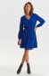 Blue dress cloche with v-neckline 2 - StarShinerS.com