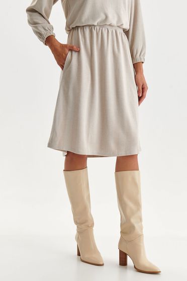Cloche skirts, Cream skirt cloche with pockets from striped fabric - StarShinerS.com