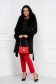 Black coat wool tented fur collar detachable collar 3 - StarShinerS.com