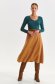 Brown skirt from ecological suede cloche with pockets 2 - StarShinerS.com