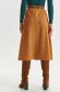 Brown skirt from ecological suede cloche with pockets 3 - StarShinerS.com