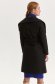 Black coat cloth loose fit accessorized with tied waistband 3 - StarShinerS.com