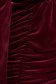 Burgundy dress velvet short cut pencil wrap over front high shoulders 5 - StarShinerS.com