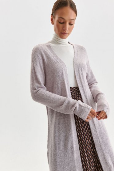 Coats & Jackets, Purple cardigan knitted long sleeved - StarShinerS.com