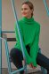 Green sweater with turtle neck from fluffy fabric 2 - StarShinerS.com