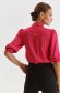 Pink women`s shirt loose fit high shoulders georgette 3 - StarShinerS.com