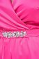 Rochie din material satinat fuchsia scurta in clos cu decolteu petrecut - StarShinerS 5 - StarShinerS.ro