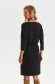 Black dress pencil with pockets cowl neck jersey 3 - StarShinerS.com