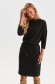 Black dress pencil with pockets cowl neck jersey 1 - StarShinerS.com