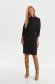 Black dress pencil with pockets cowl neck jersey 2 - StarShinerS.com