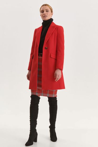 Casual coats, Red coat cloth tented - StarShinerS.com