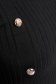 Pulover din bumbac reiat negru cu guler inalt si nasturi decorativi - SunShine 5 - StarShinerS.ro