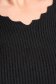 Pulover din tricot reiat negru cu un croi mulat si decolteu in v - SunShine 5 - StarShinerS.ro