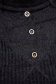 Pulover din tricot reiat si pufos negru mulat cu nasturi decorativi si guler inalt - SunShine 5 - StarShinerS.ro