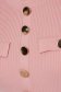 Rochie din tricot roz scurta tip creion accesorizata cu nasturi - SunShine 6 - StarShinerS.ro