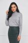 Grey sweater cotton loose fit high collar 1 - StarShinerS.com