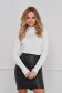 White sweater cotton loose fit high collar 1 - StarShinerS.com