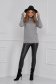 Grey sweater cotton loose fit high collar 3 - StarShinerS.com