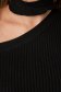 Rochie din tricot reiat neagra scurta tip creion cu decupaje in material - SunShine 5 - StarShinerS.ro