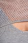 Grey dress knitted short cut pencil with crystal embellished details 5 - StarShinerS.com