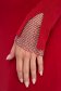 Rochie din tricot rosie scurta tip creion cu spatele din plasa cu aplicatii cu pietre strass - SunShine 5 - StarShinerS.ro