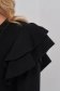 Rochie din tricot neagra scurta tip creion cu volanase la umeri - SunShine 5 - StarShinerS.ro