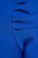 Rochie din material elastic albastra tip creion cu guler inalt si umeri cu volum - SunShine 6 - StarShinerS.ro