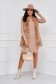 Nude dress knitted midi pencil with rounded cleavage 3 - StarShinerS.com