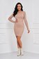 Nude dress knitted midi pencil with rounded cleavage 4 - StarShinerS.com