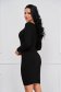 Black dress knitted midi pencil with rounded cleavage 2 - StarShinerS.com