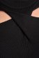 Black dress knitted short cut pencil with cut out material 5 - StarShinerS.com